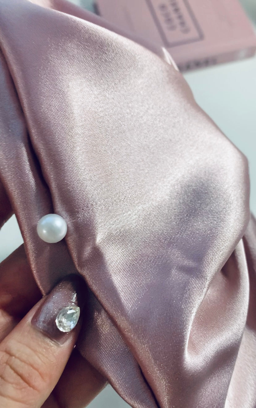 Light Pink Pearl Scrunchie