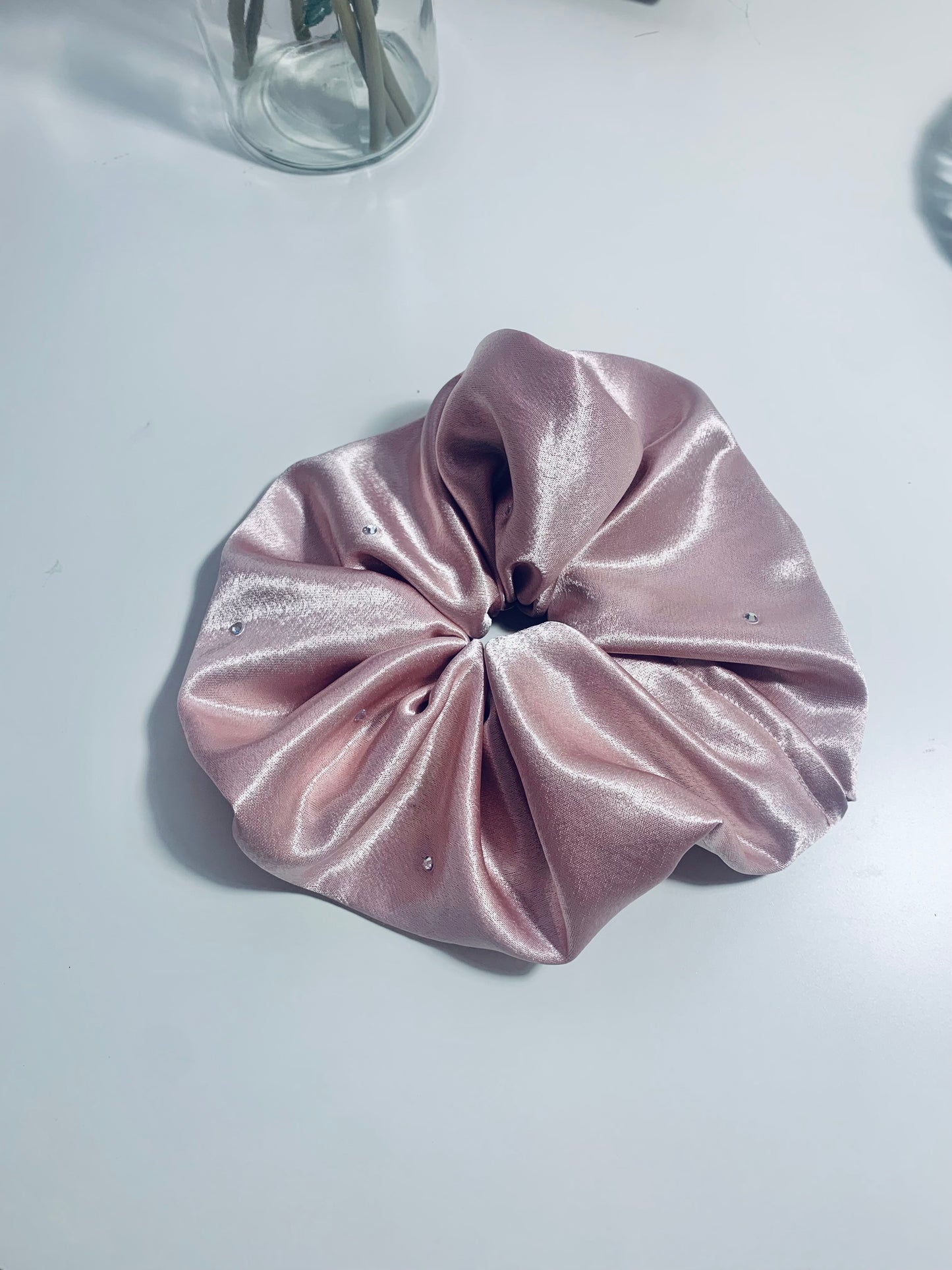 Pink Mousse Scrunchie
