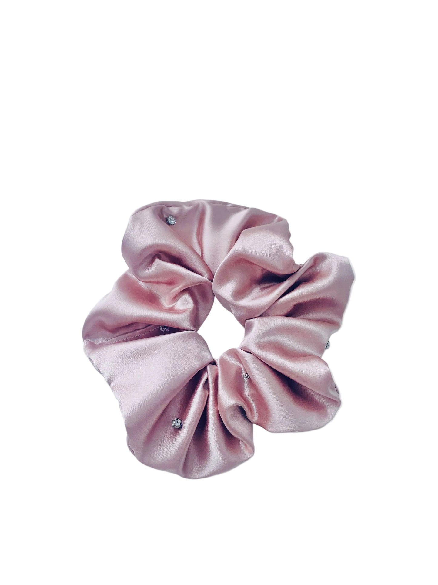 Light Pink Rhinestone Scrunchie