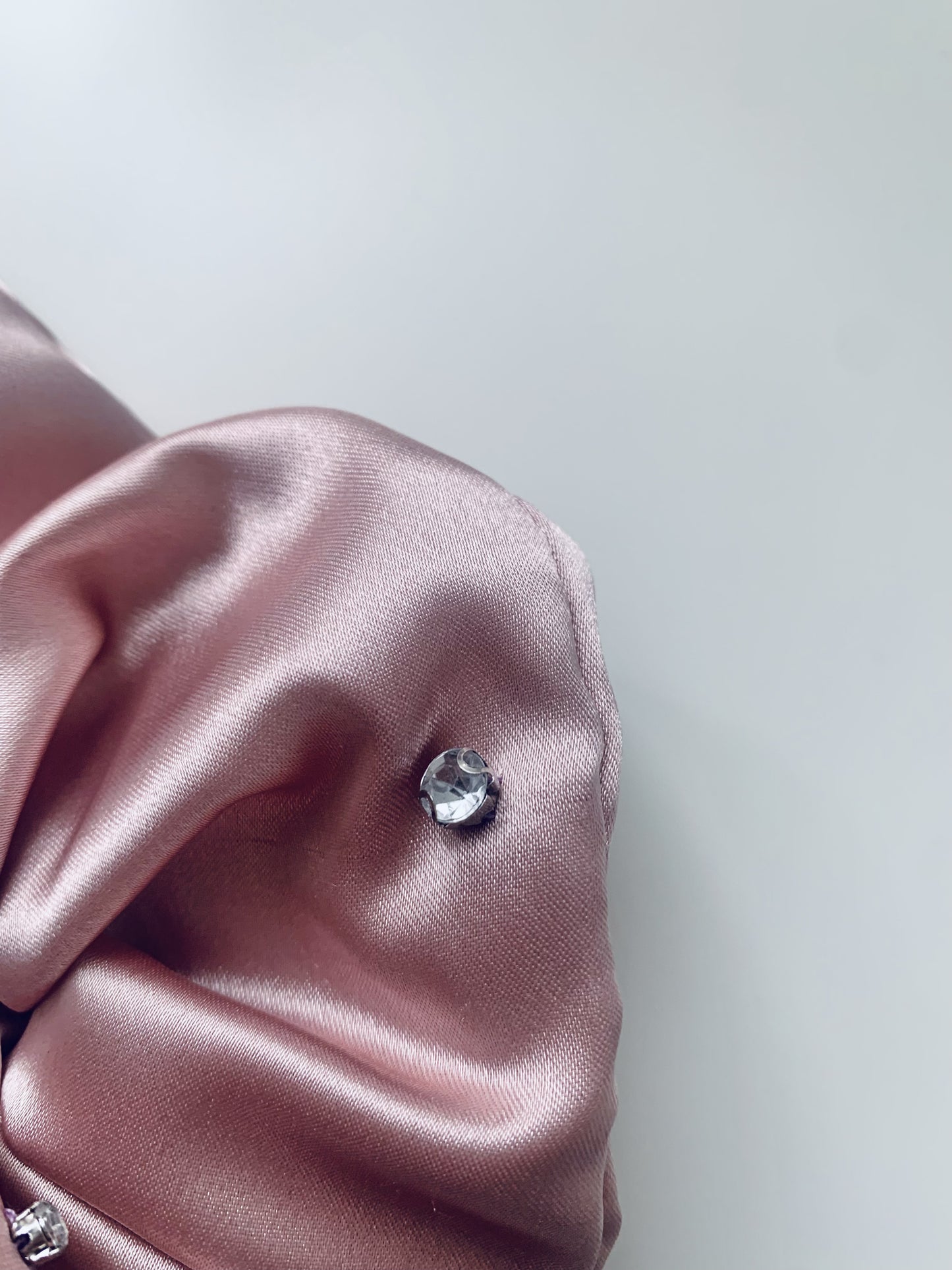 Light Pink Rhinestone Scrunchie