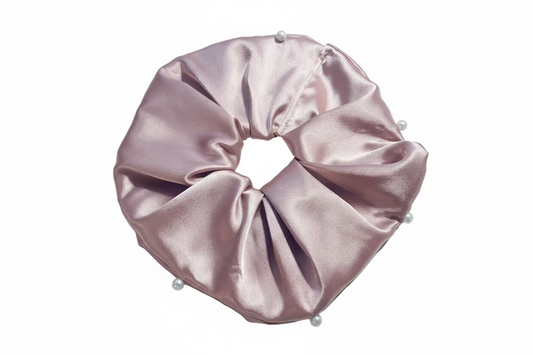 Light Pink Pearl Scrunchie