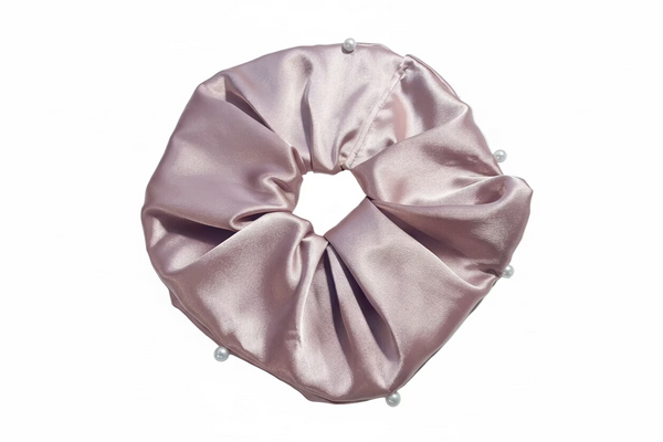 Light Pink Pearl Scrunchie