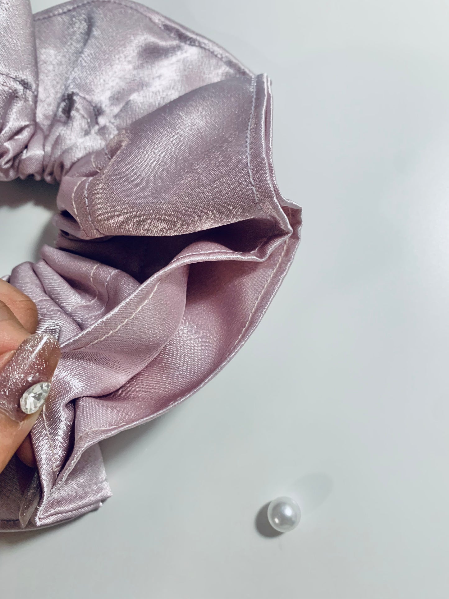 Dream Hearts Pink Ruffle Hair Scrunchie