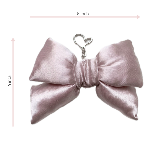 Blush Bow Plushie Keychain