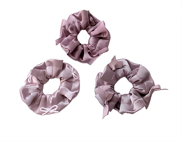 Ballet Bow Mini Scrunchies - 3 Piece Set